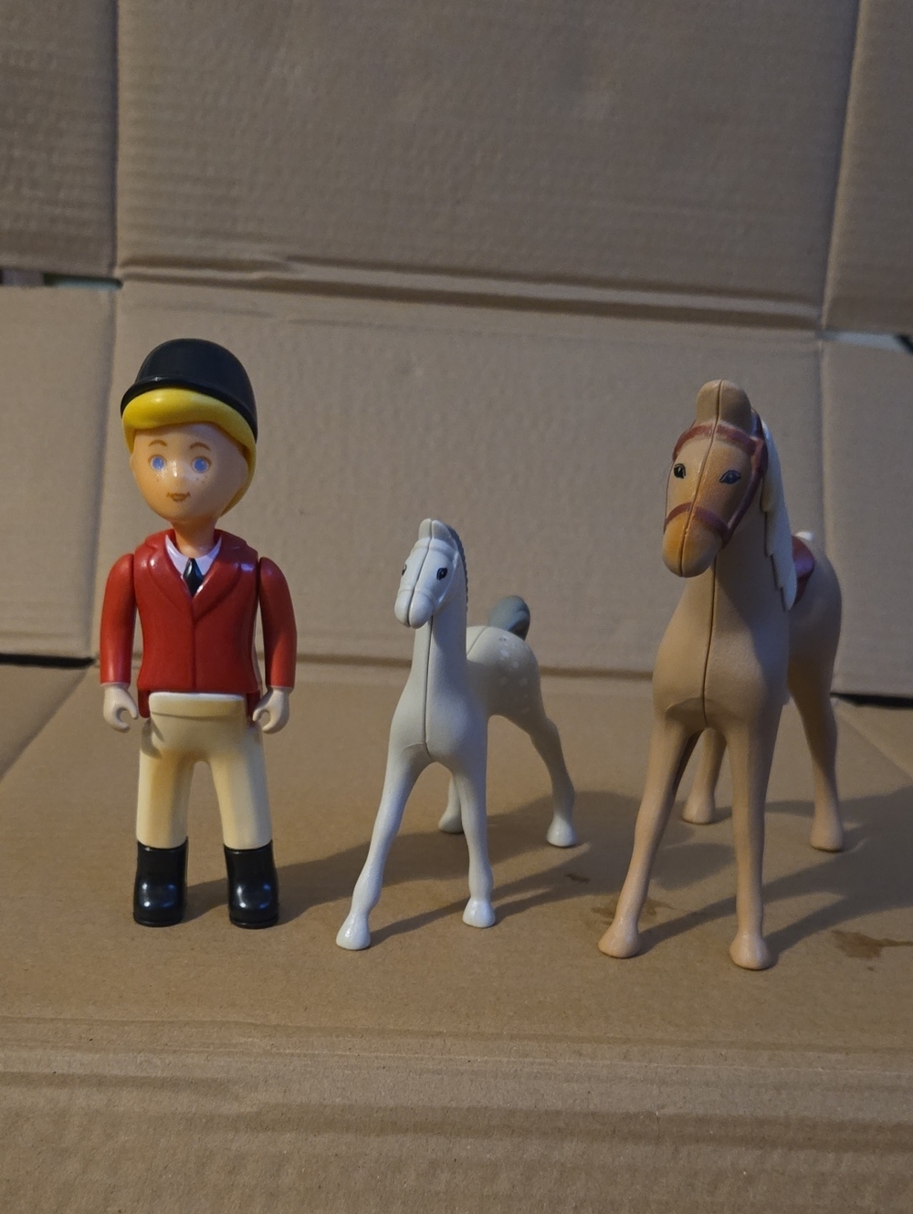 Vintage 90s Little Tikes Dollhouse Accessories - Jockey & Horses #1